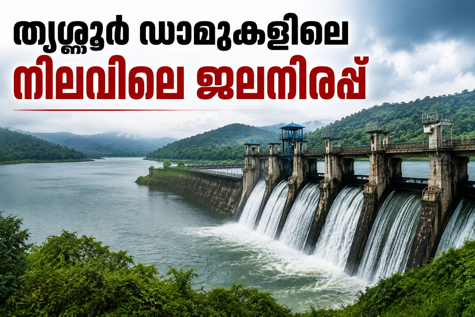 തൃശ്ശൂർ ജില്ലഡാമുകളുടെ നിലവിലെ ജലനിരപ്പ്- 14.07.2026